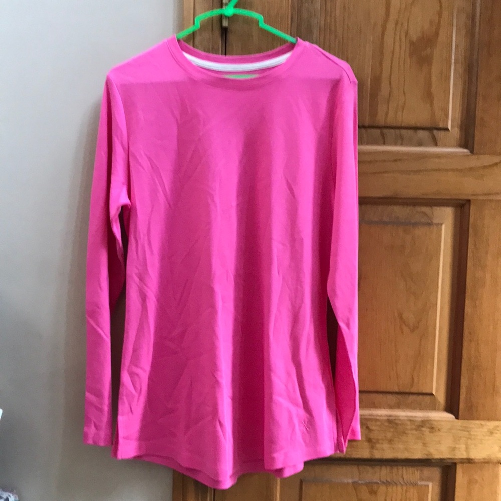 Isaac Mizrahi ladies pink long sleeve tshirt size small